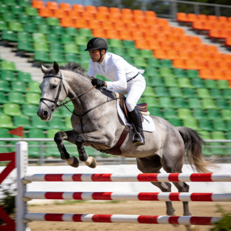 马术飞跃瞬间图片