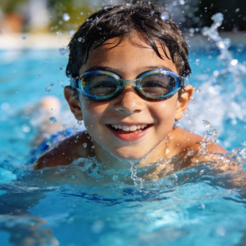 泳池里的快乐时光图片