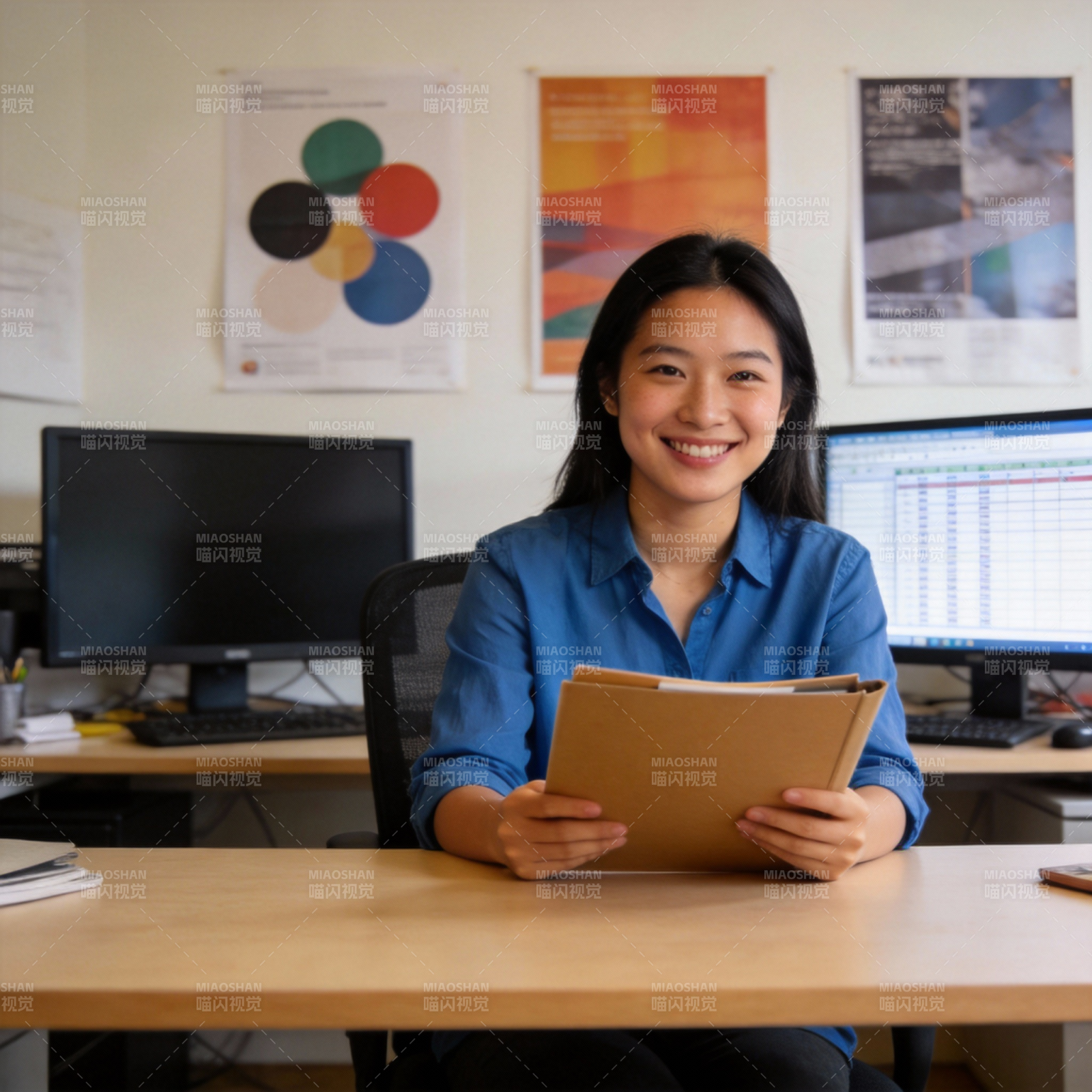 微笑办公 专注工作图片