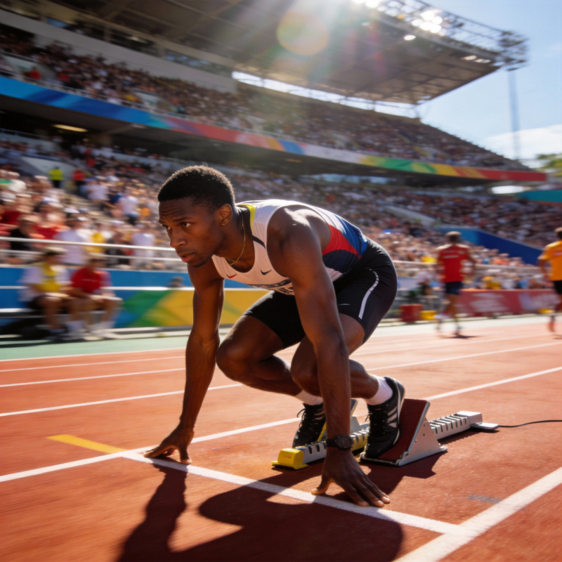 起跑瞬间 蓄势待发图片