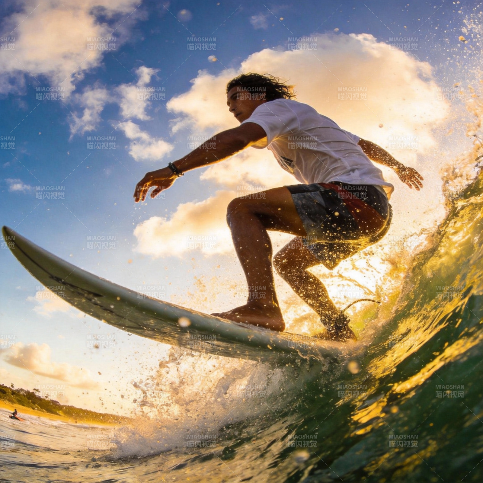冲浪者乘风破浪图片