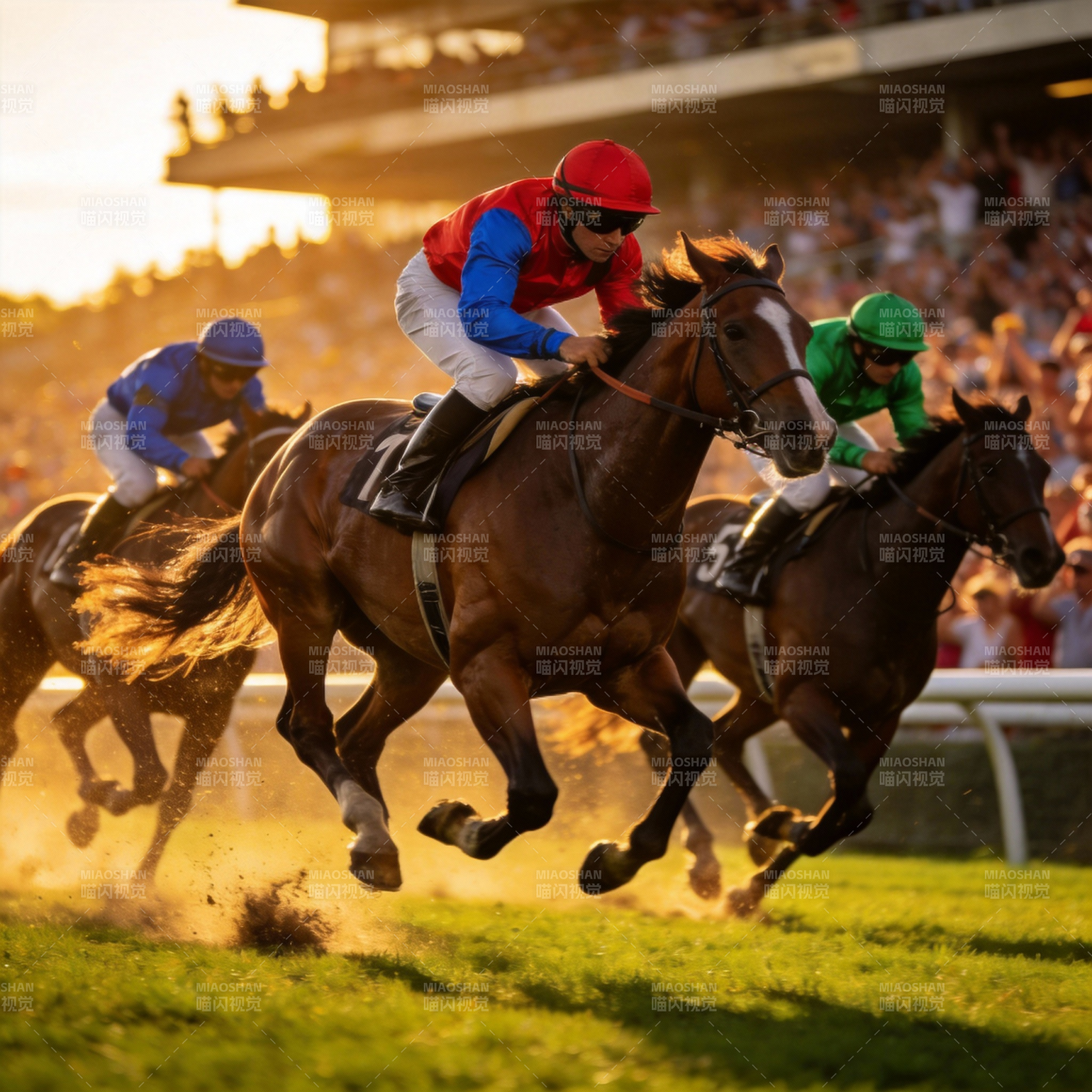 赛马冲刺瞬间图片