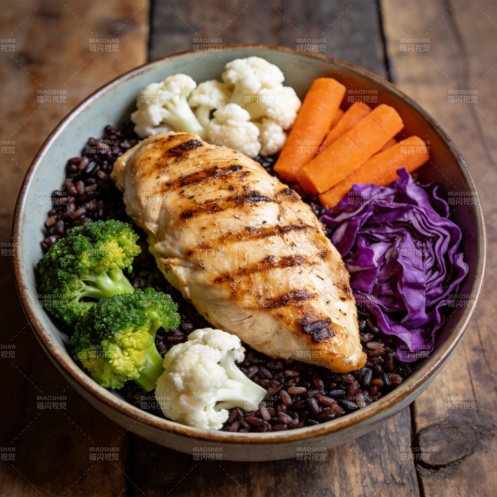 健康鸡胸饭图片