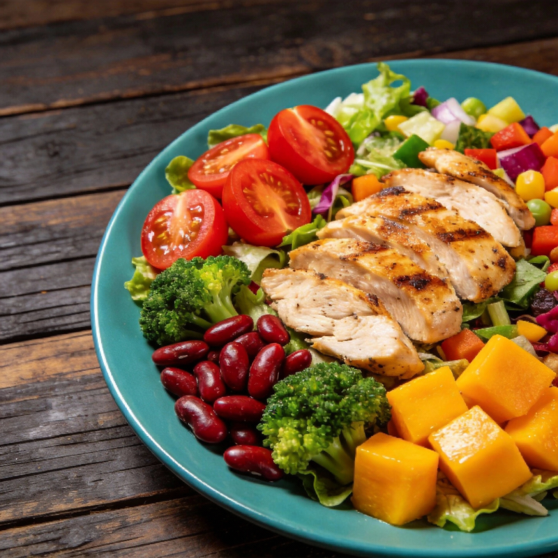 鸡肉蔬菜沙拉图片