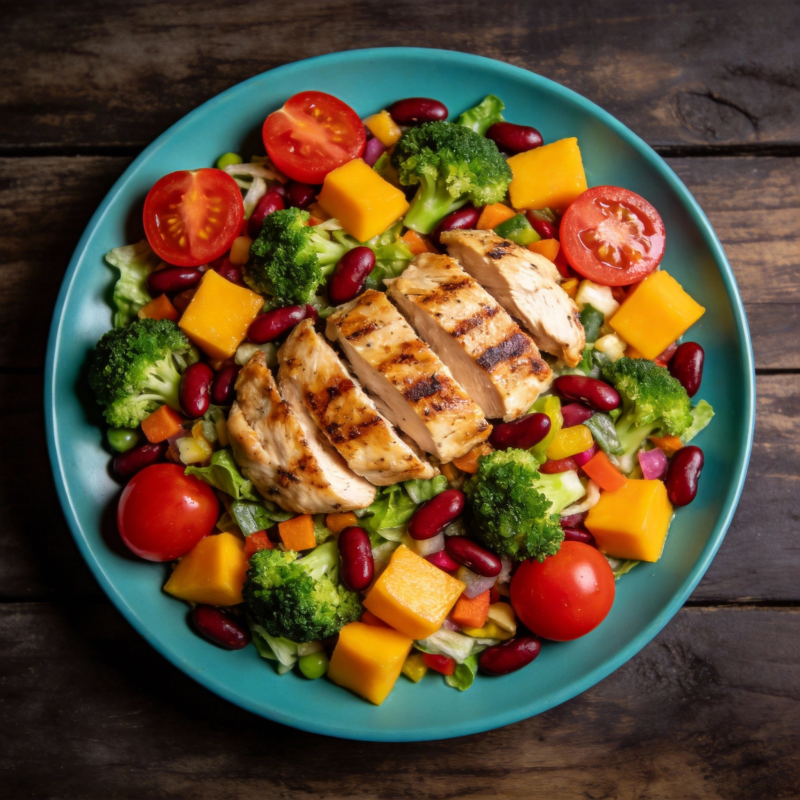 鸡肉蔬菜沙拉图片