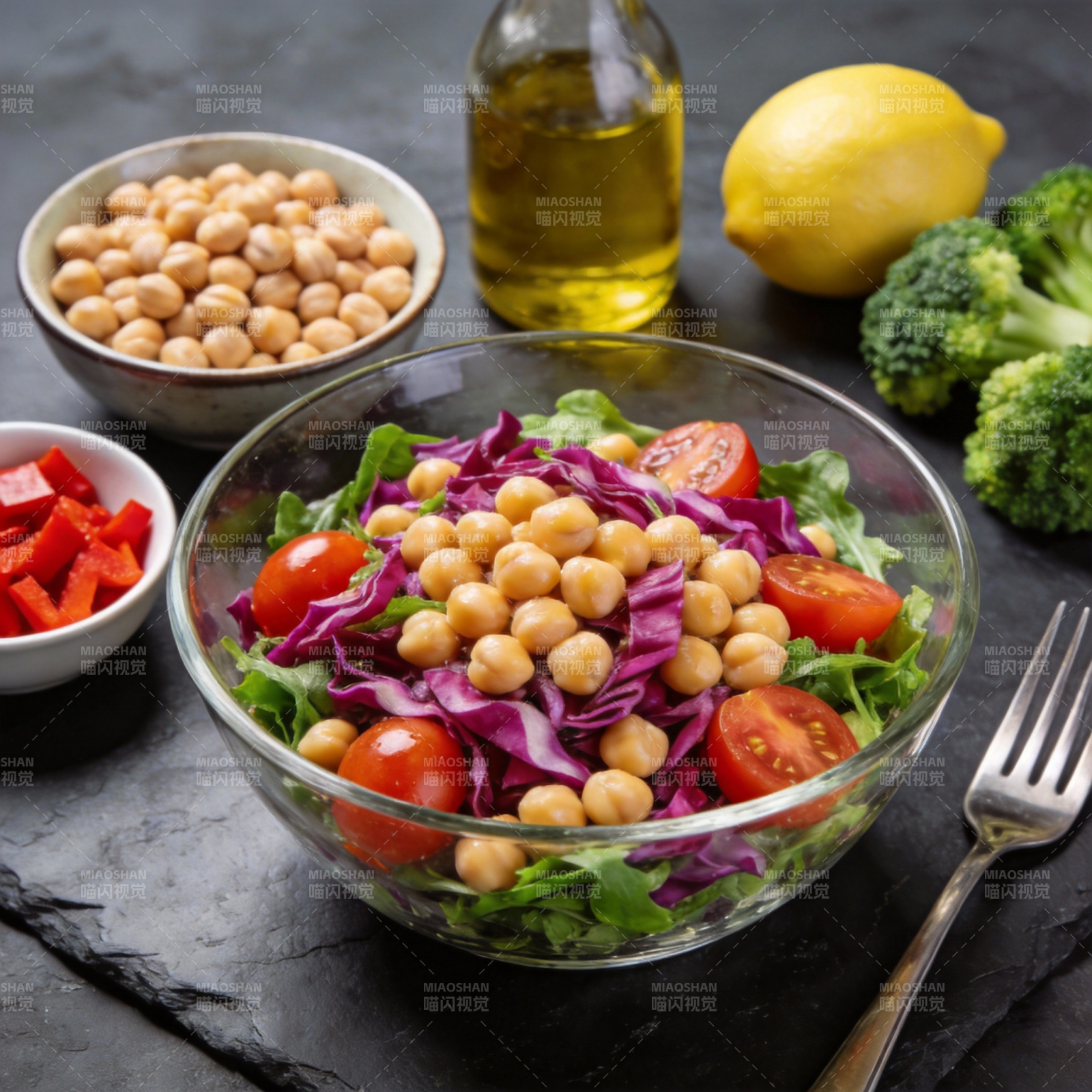 健康沙拉拼盘图片
