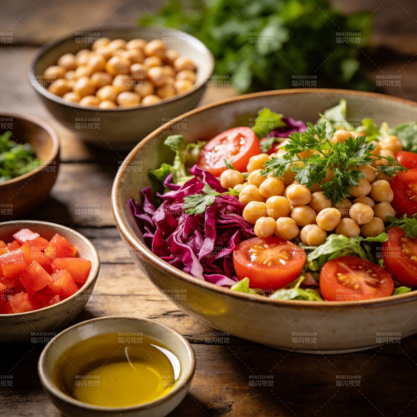 健康沙拉拼盘图片