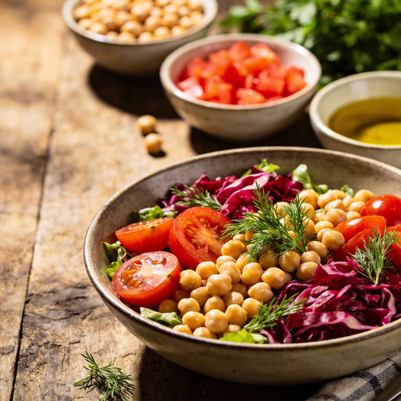 新鲜蔬果沙拉图片