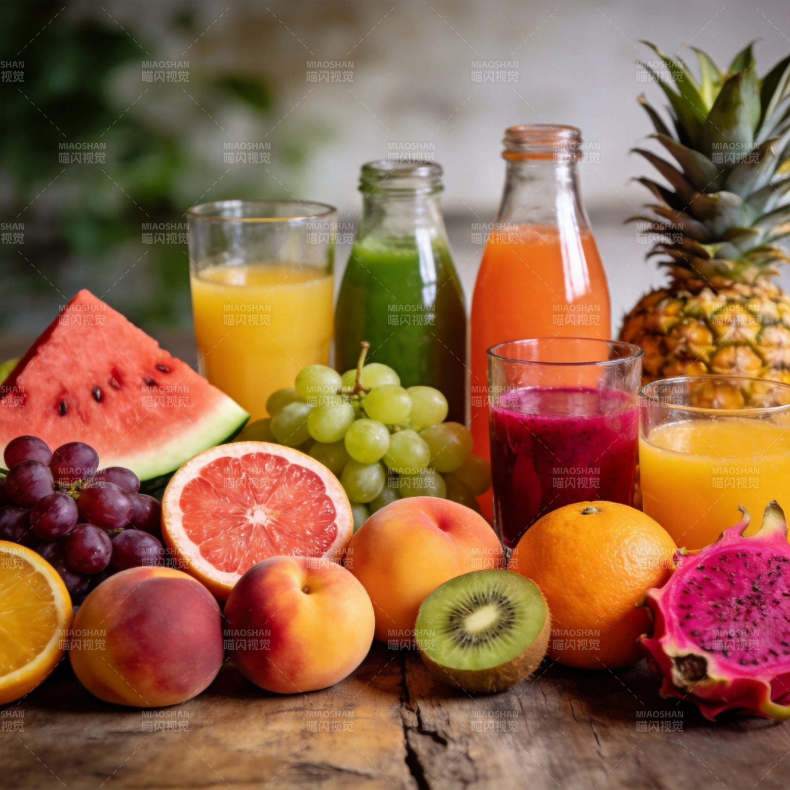 缤纷水果与果汁图片