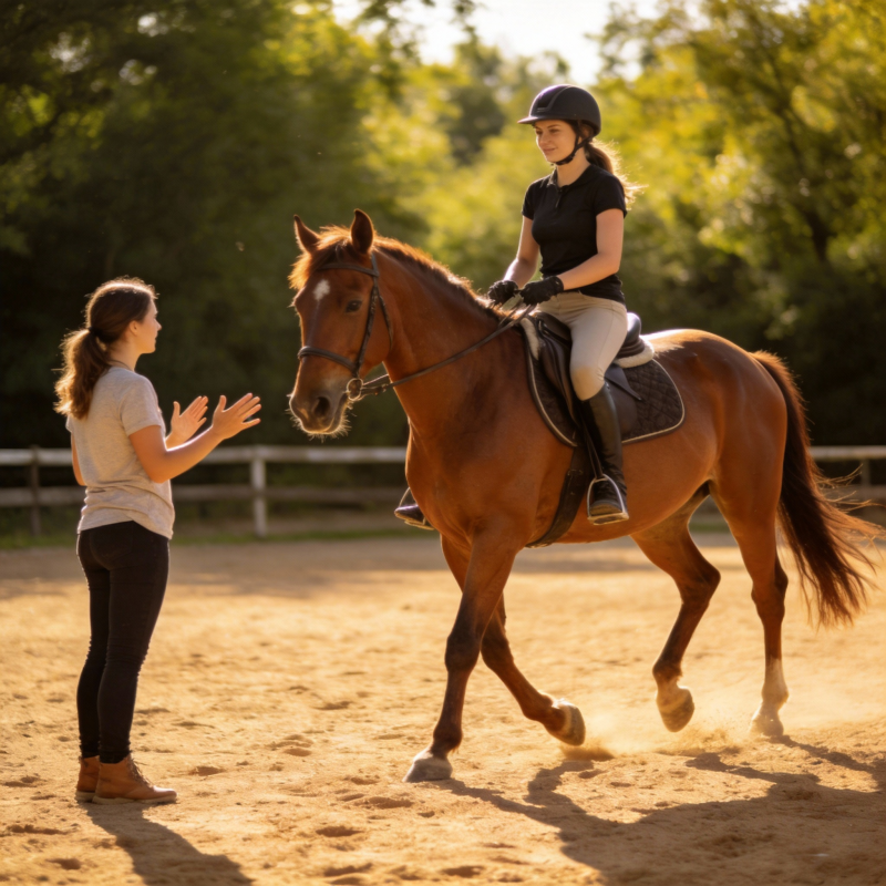 骑马训练场景图片