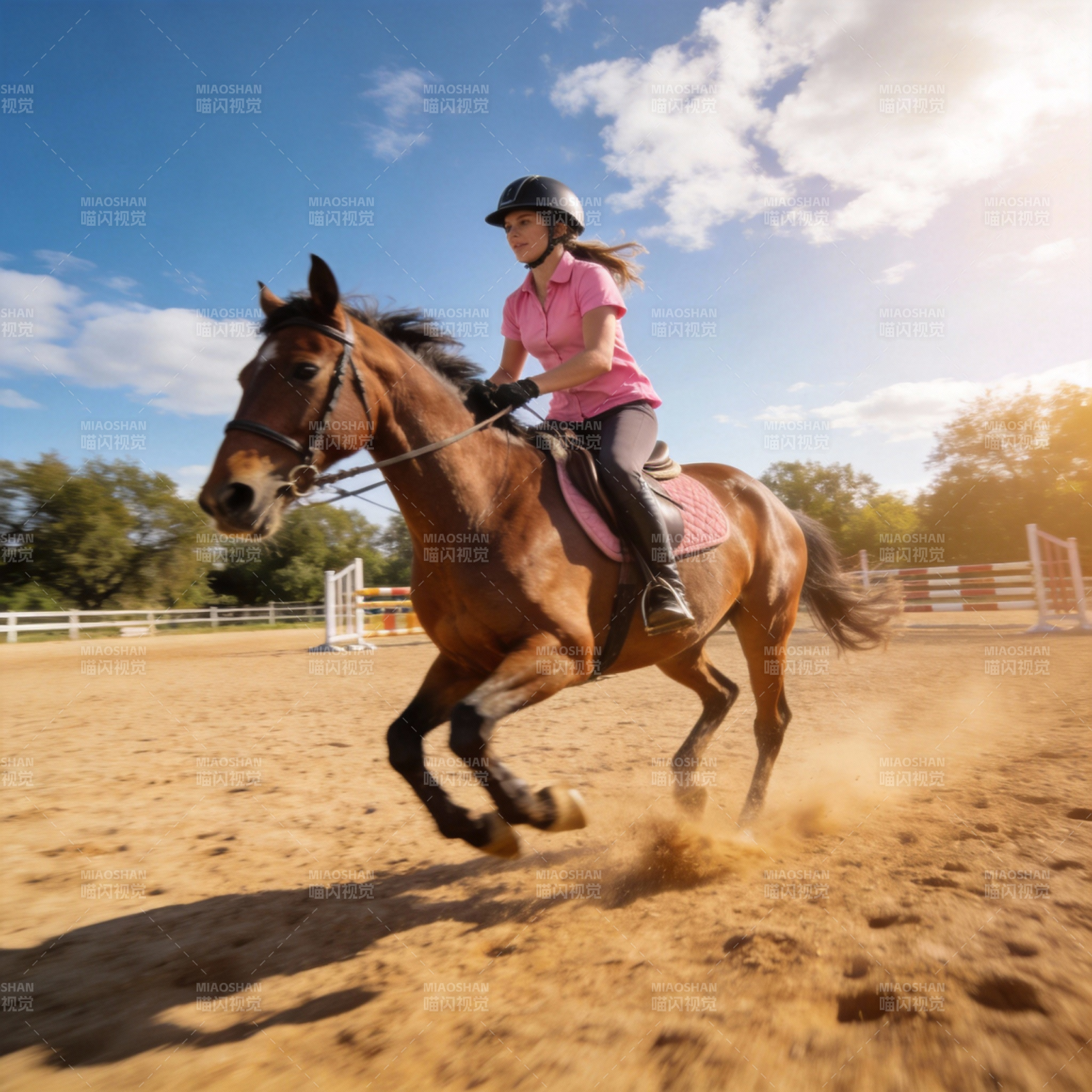 骑马驰骋沙场图片