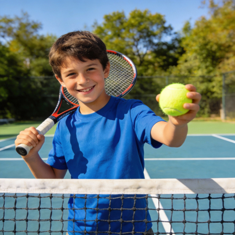 少年网球初体验图片