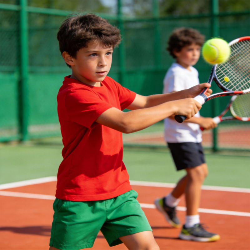 少年网球对决图片