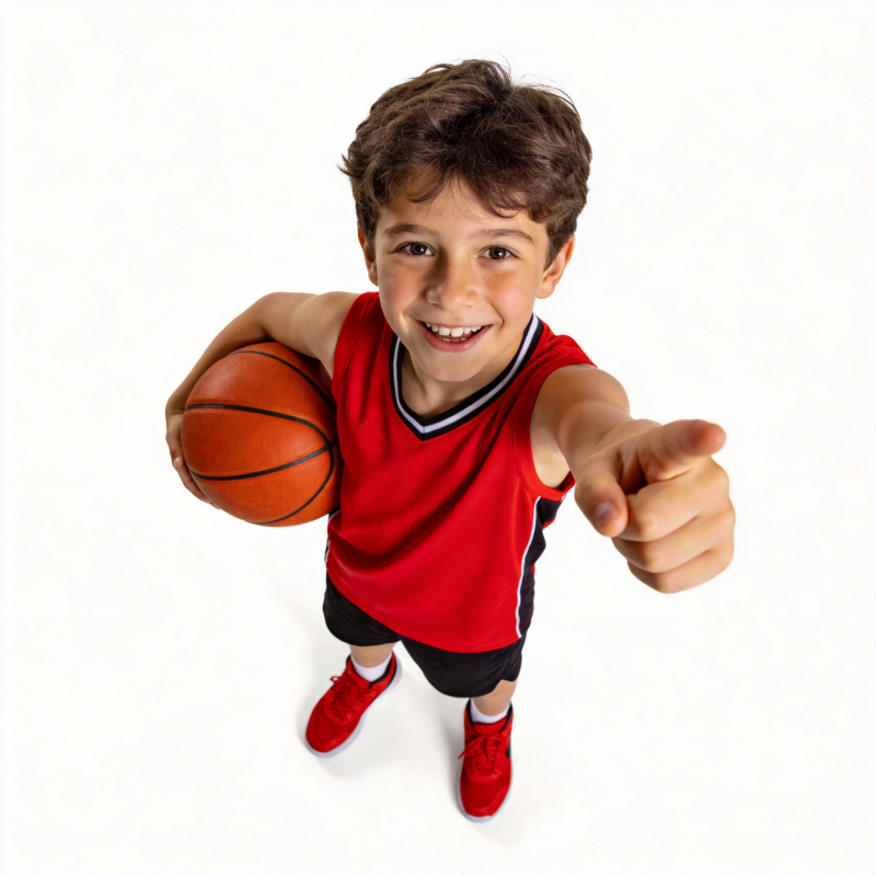 小篮球手指向前方图片