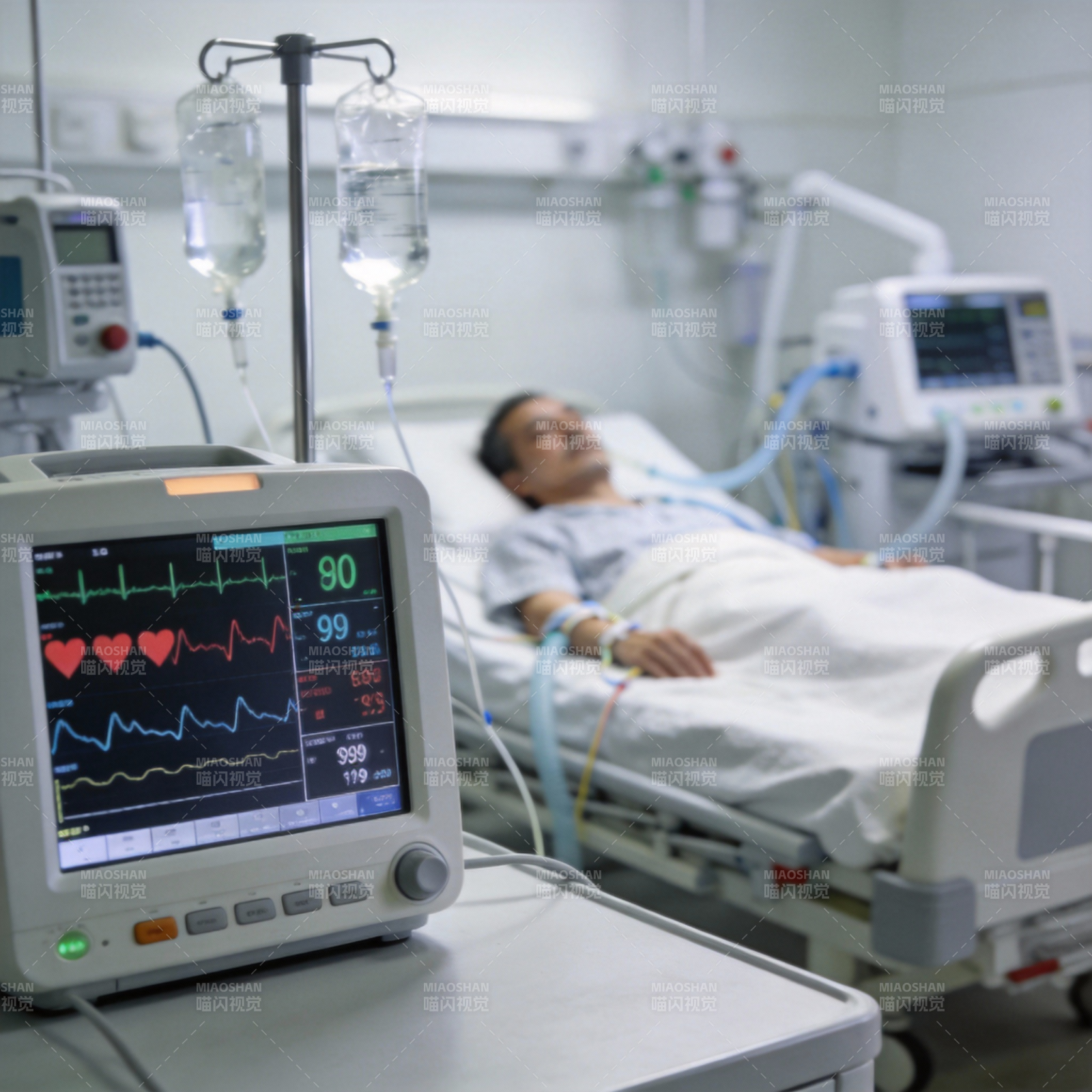 病房中的生命体征监测图片