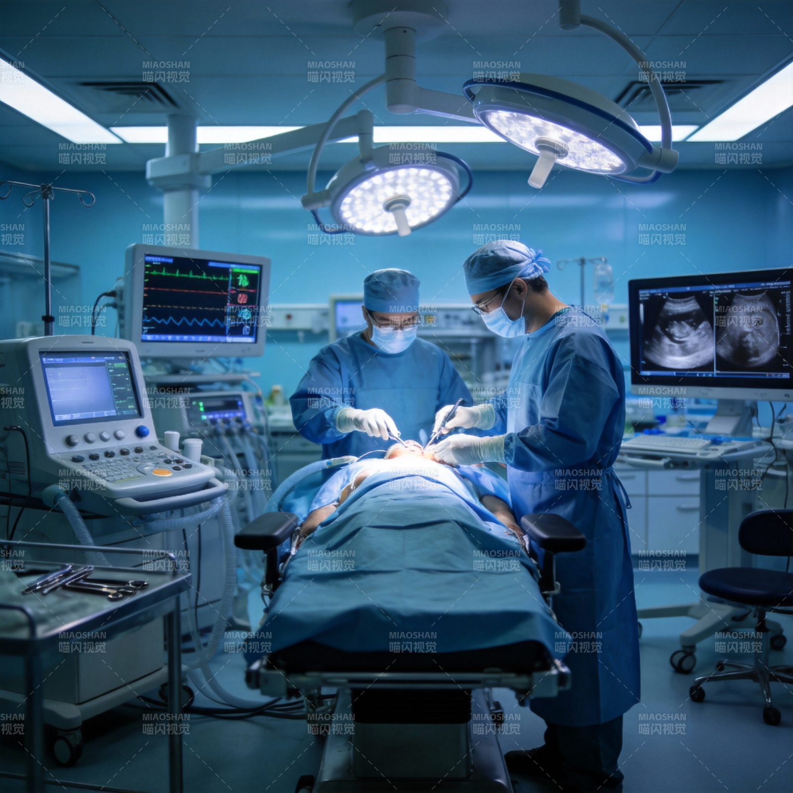 手术室内的专注时刻图片