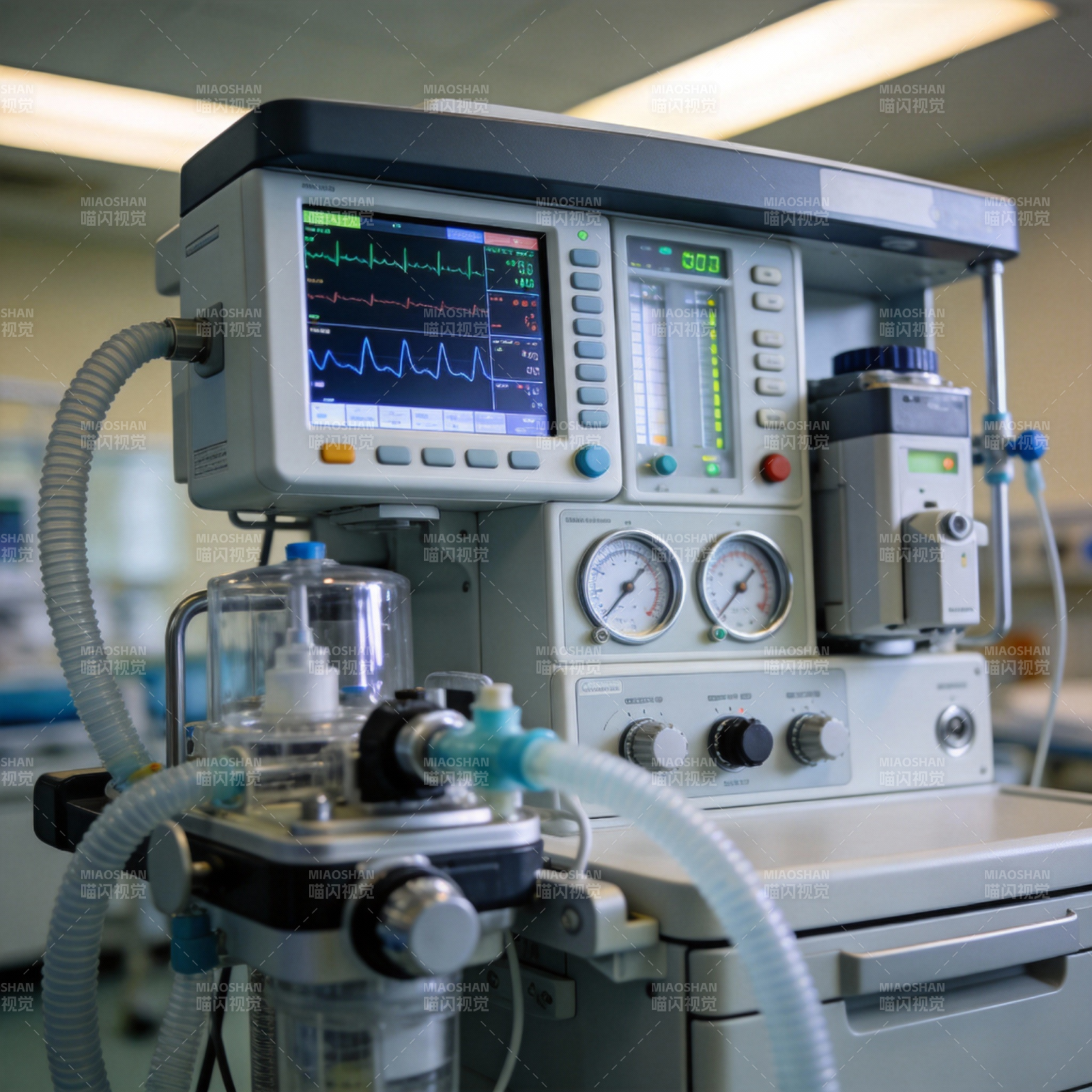 医疗监护设备特写图片