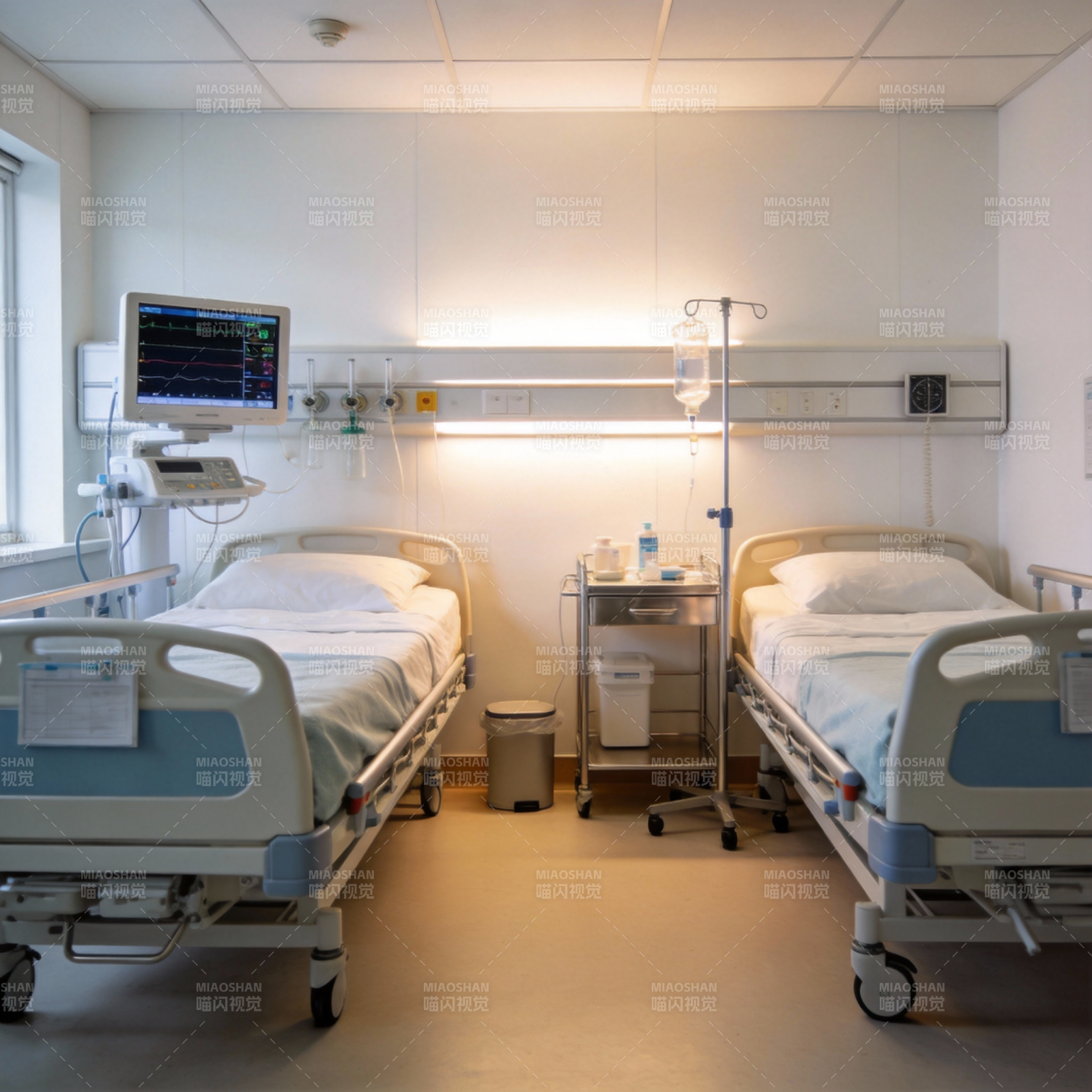 医院病房静谧一角图片