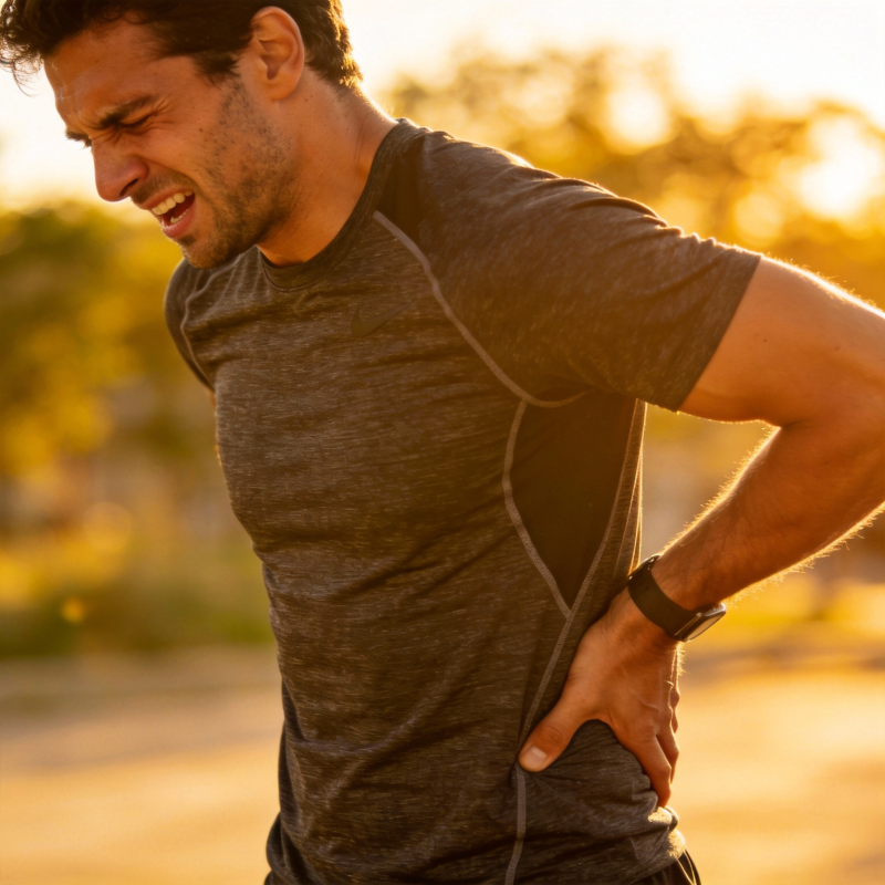 运动中腰痛困扰图片