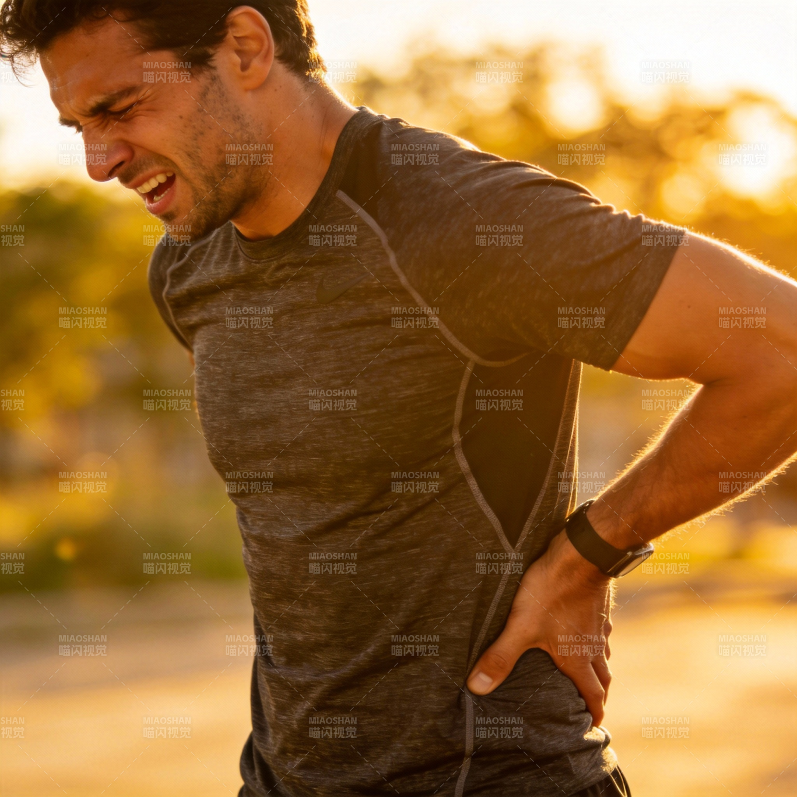 运动中腰痛困扰图片