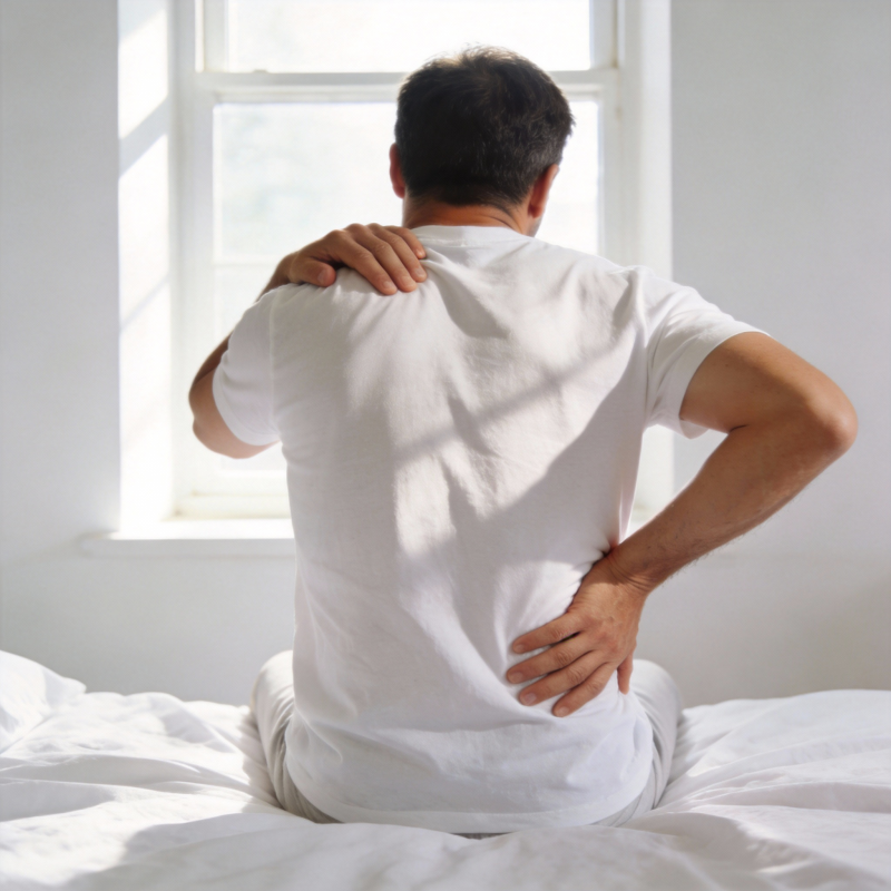 背痛困扰中年男图片