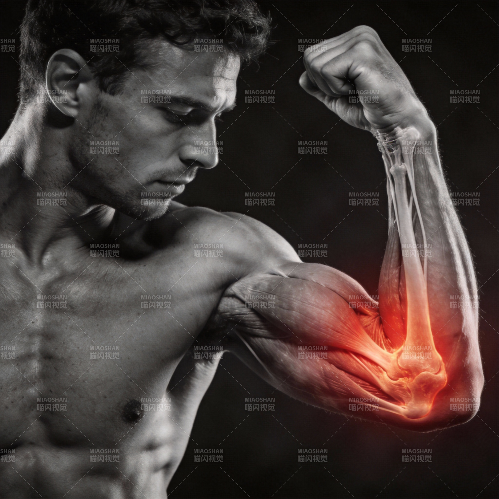肌肉力量展示图片