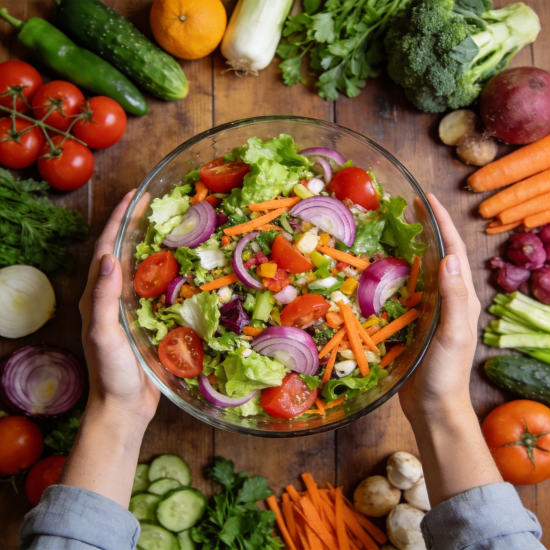 新鲜蔬菜沙拉图片