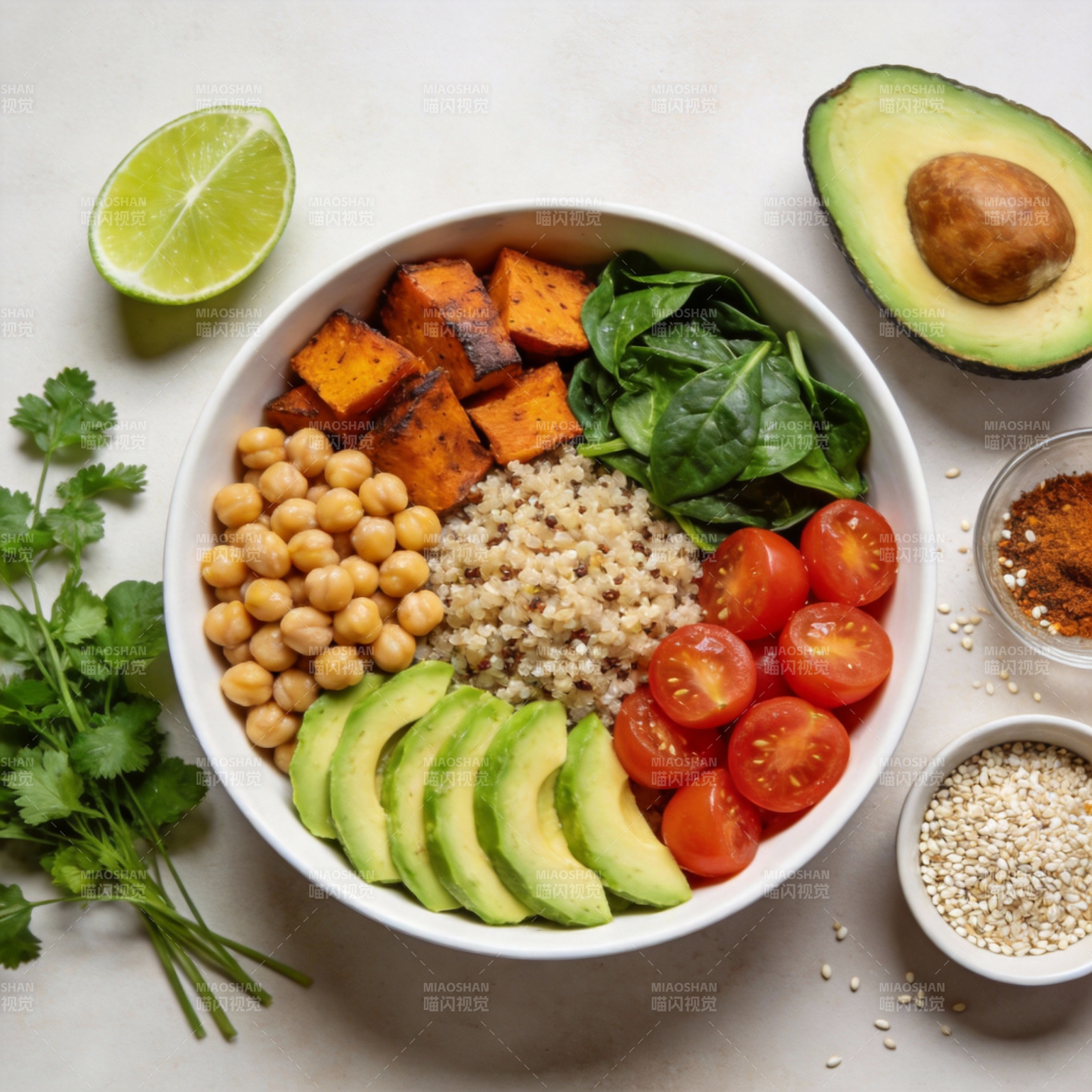 健康蔬果沙拉碗图片