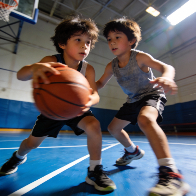 少年篮球对决图片