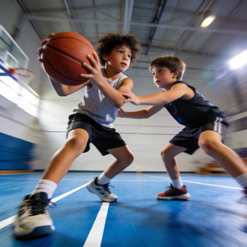 少年篮球对决图片