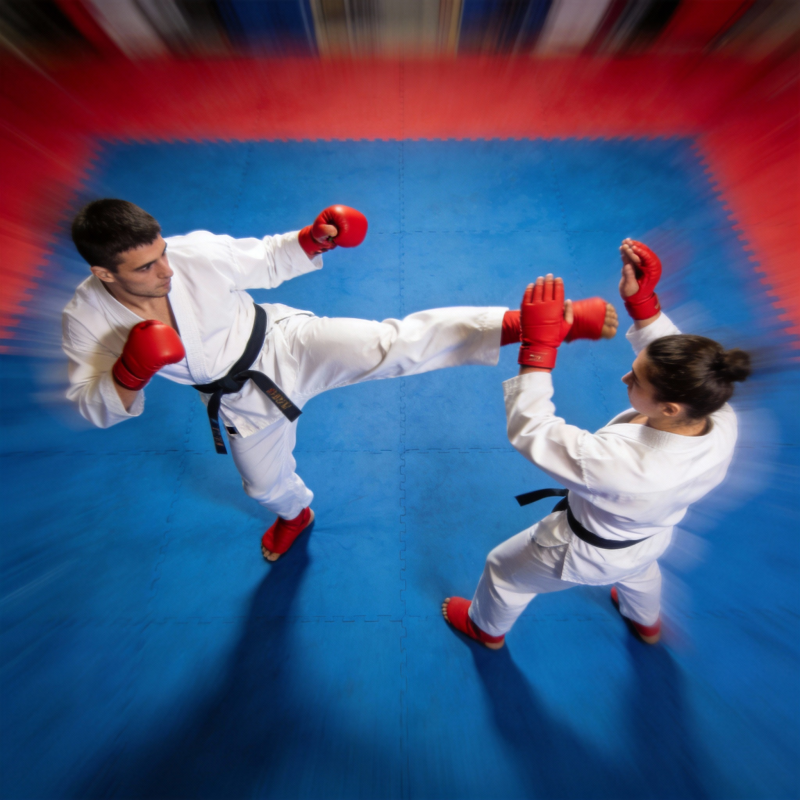 跆拳道对决瞬间图片