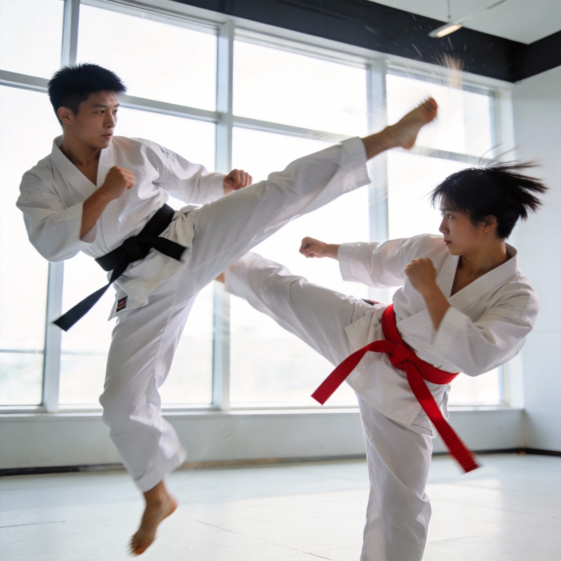 空手道对决瞬间图片