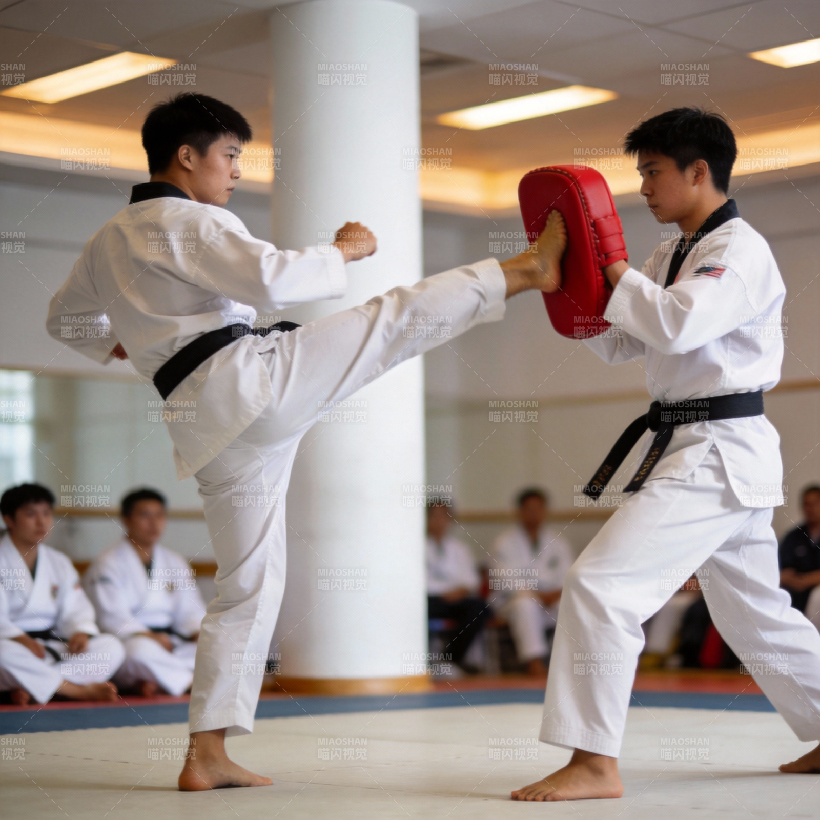 跆拳道训练瞬间图片