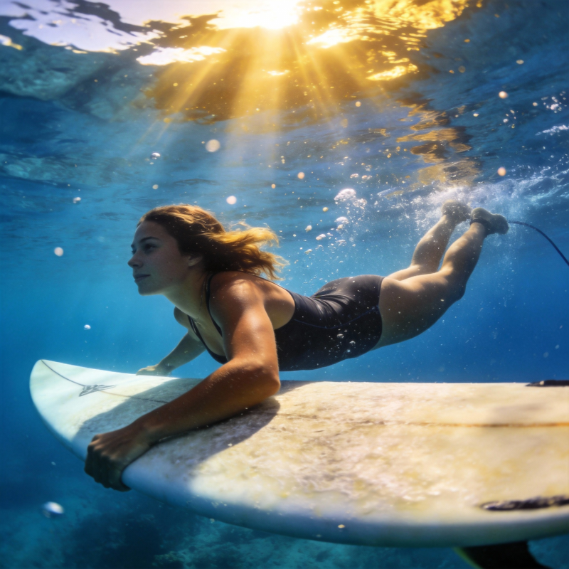 水下冲浪瞬间图片