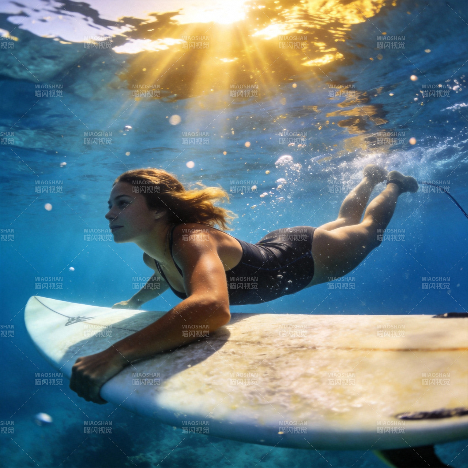 水下冲浪瞬间图片