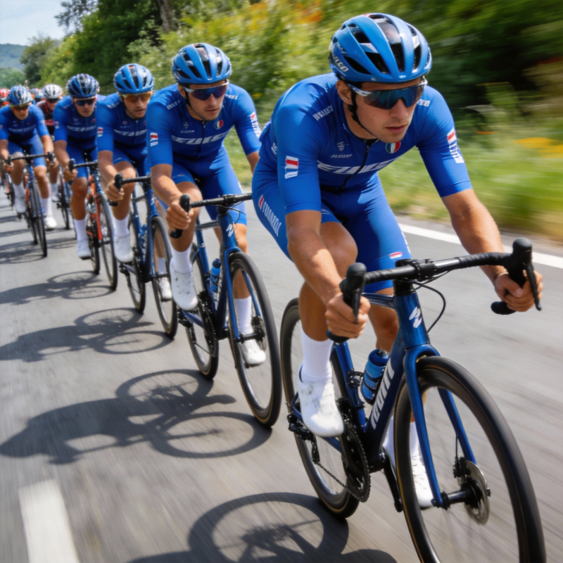 骑行队列疾驰中图片