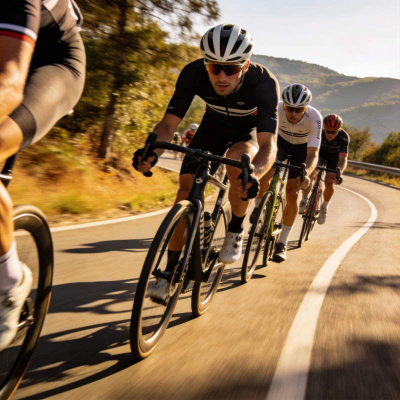 骑行竞速 山道飞驰图片