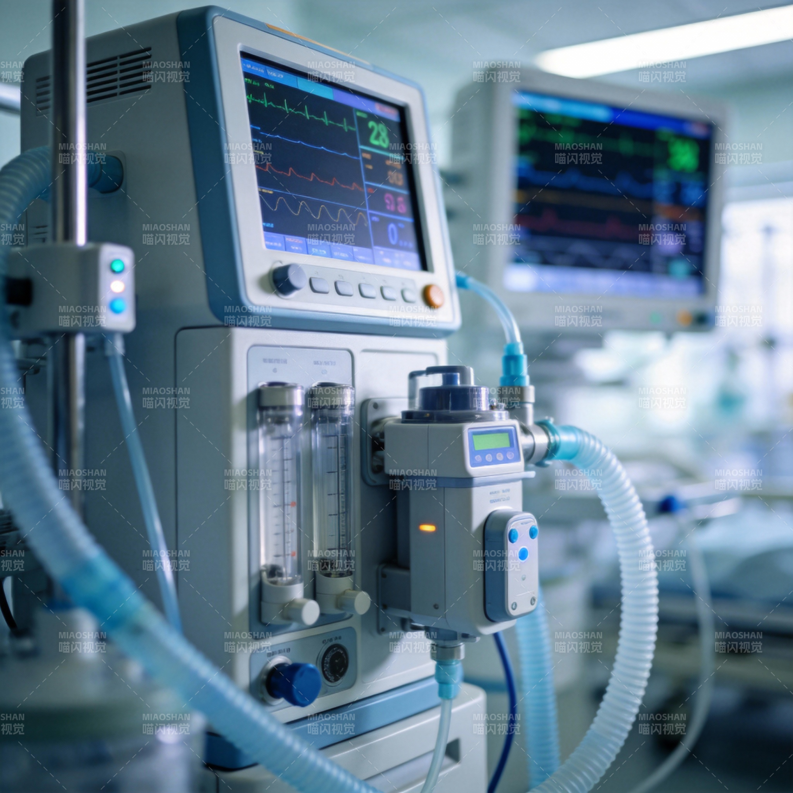 医疗监护设备特写图片