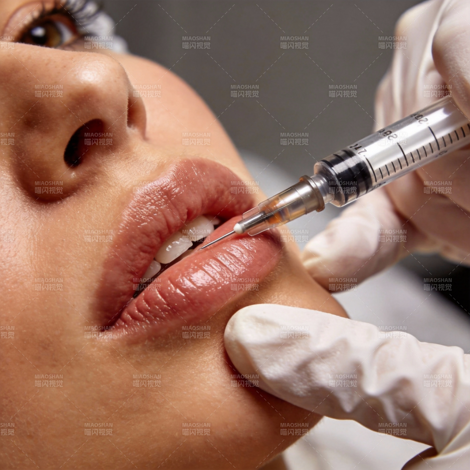 唇部注射美容图片
