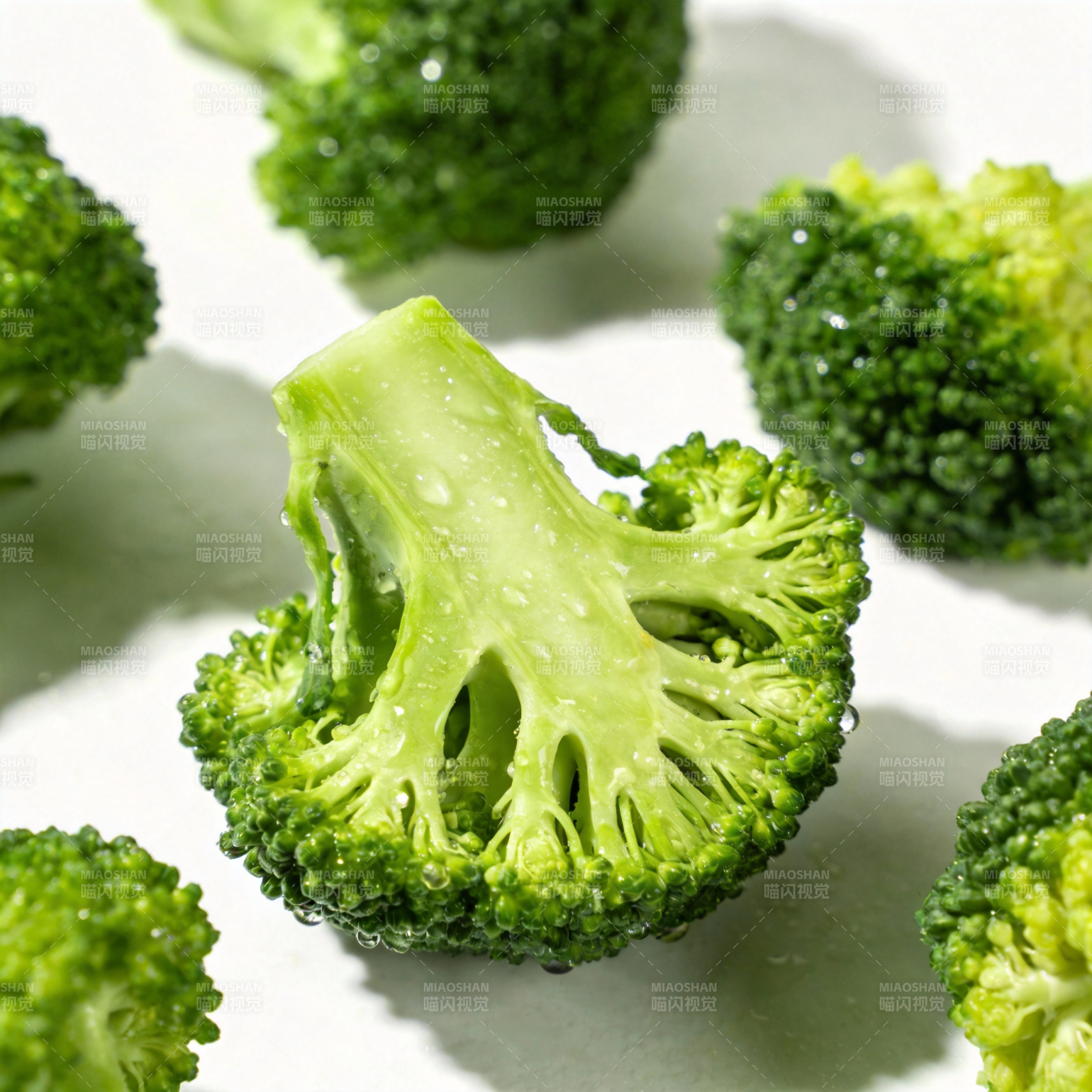 新鲜西兰花特写图片