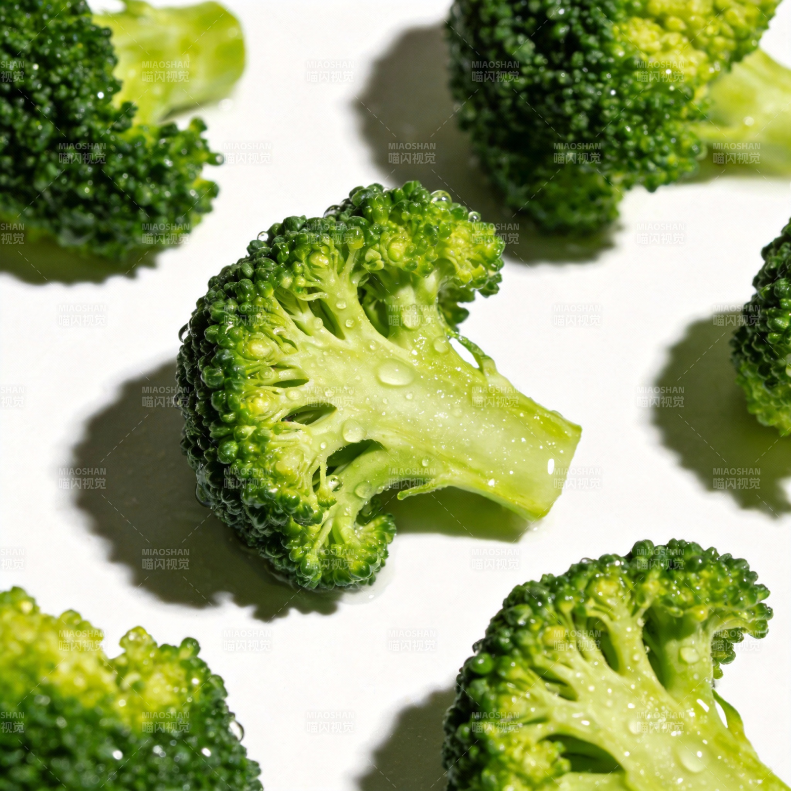 新鲜西兰花特写图片