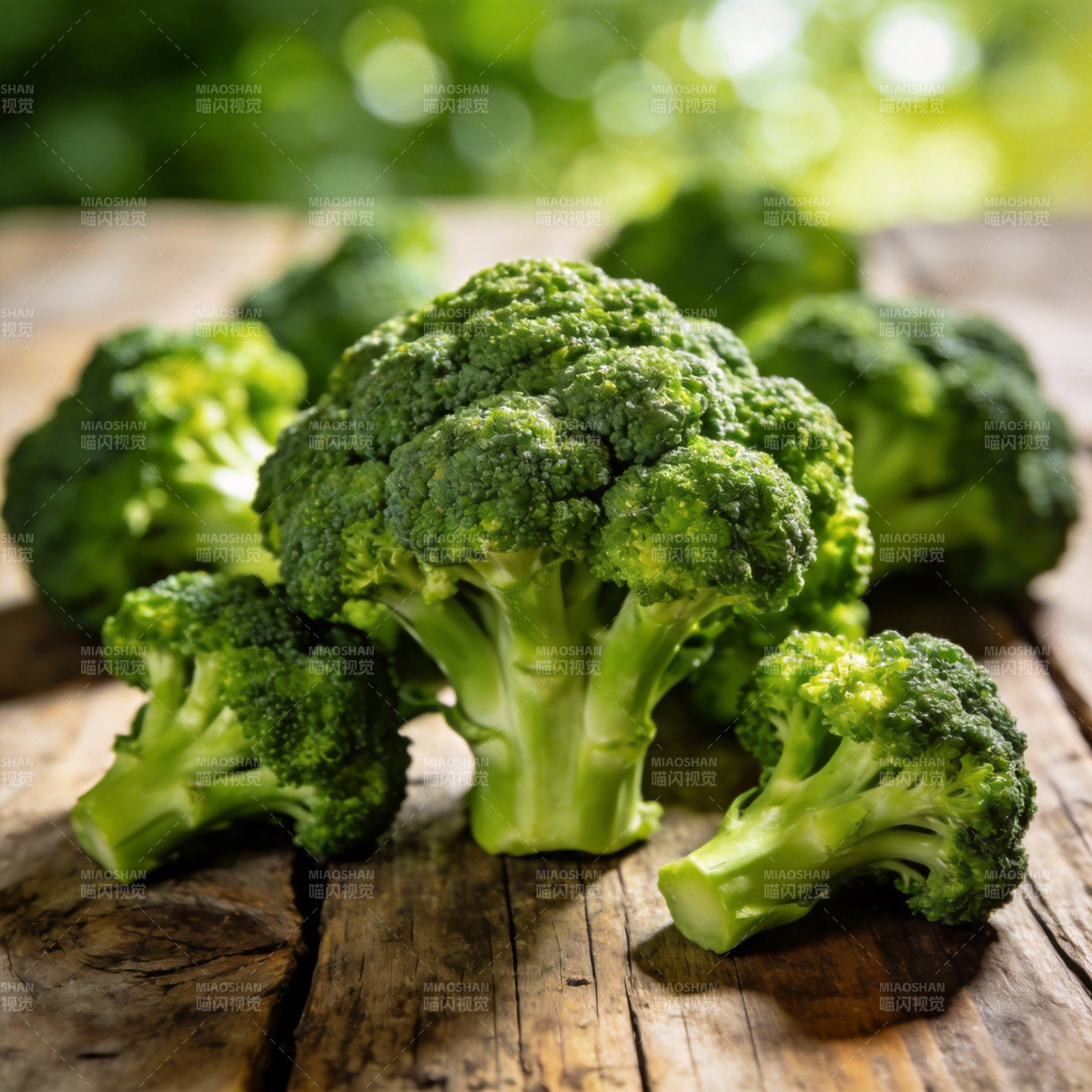 新鲜西兰花特写图片