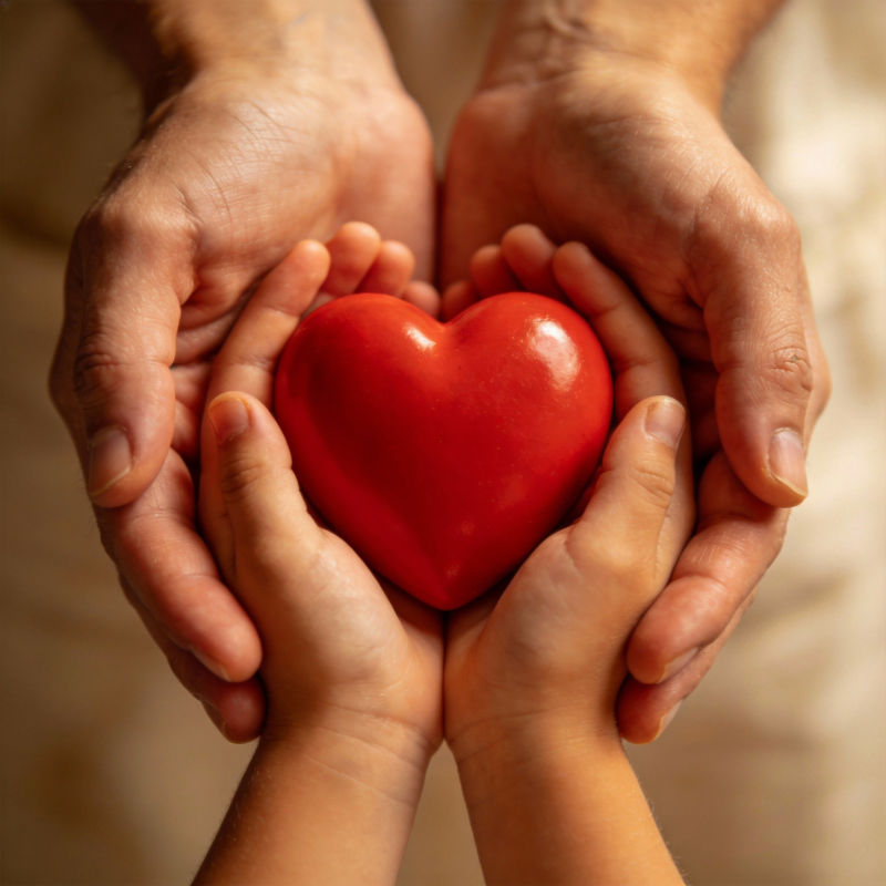 双手捧心 爱的传递图片