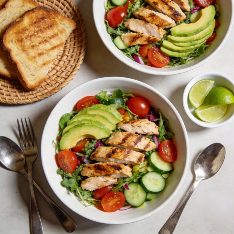 鸡胸沙拉配牛油果图片