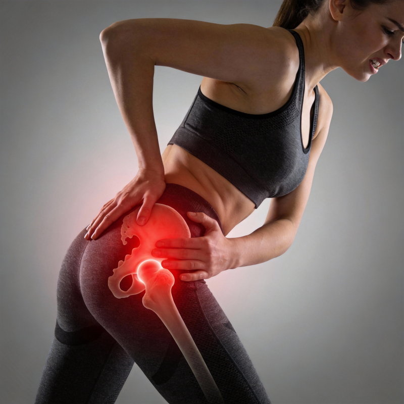 腰痛困扰女性图片