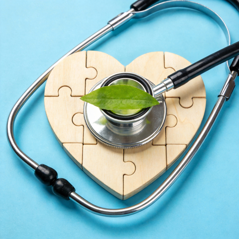 健康拼图心形图片