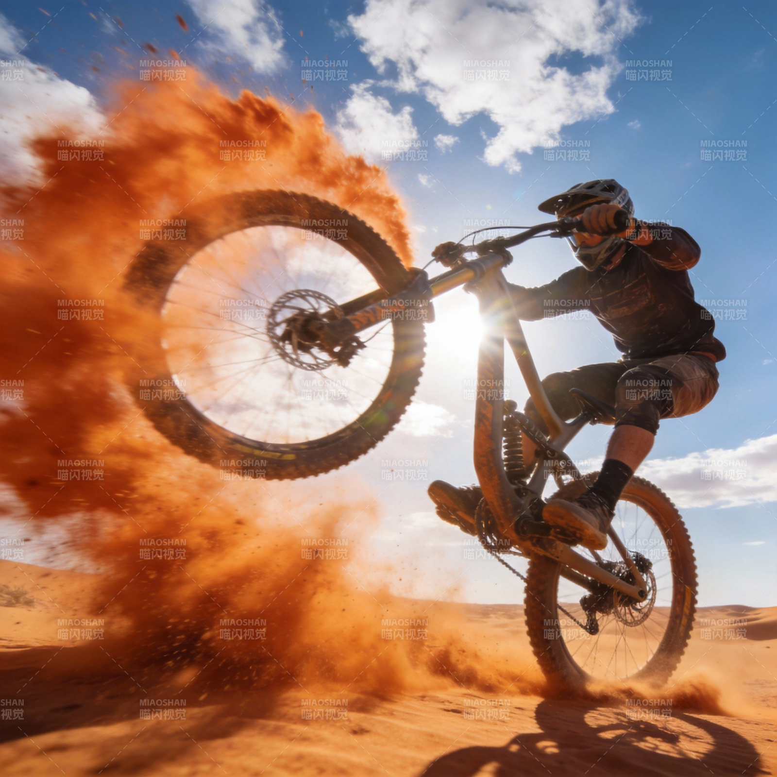 沙漠飞驰 尘土飞扬图片