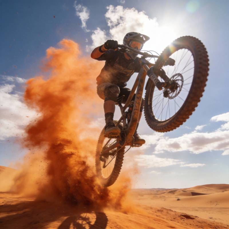 沙漠飞驰 尘土飞扬图片