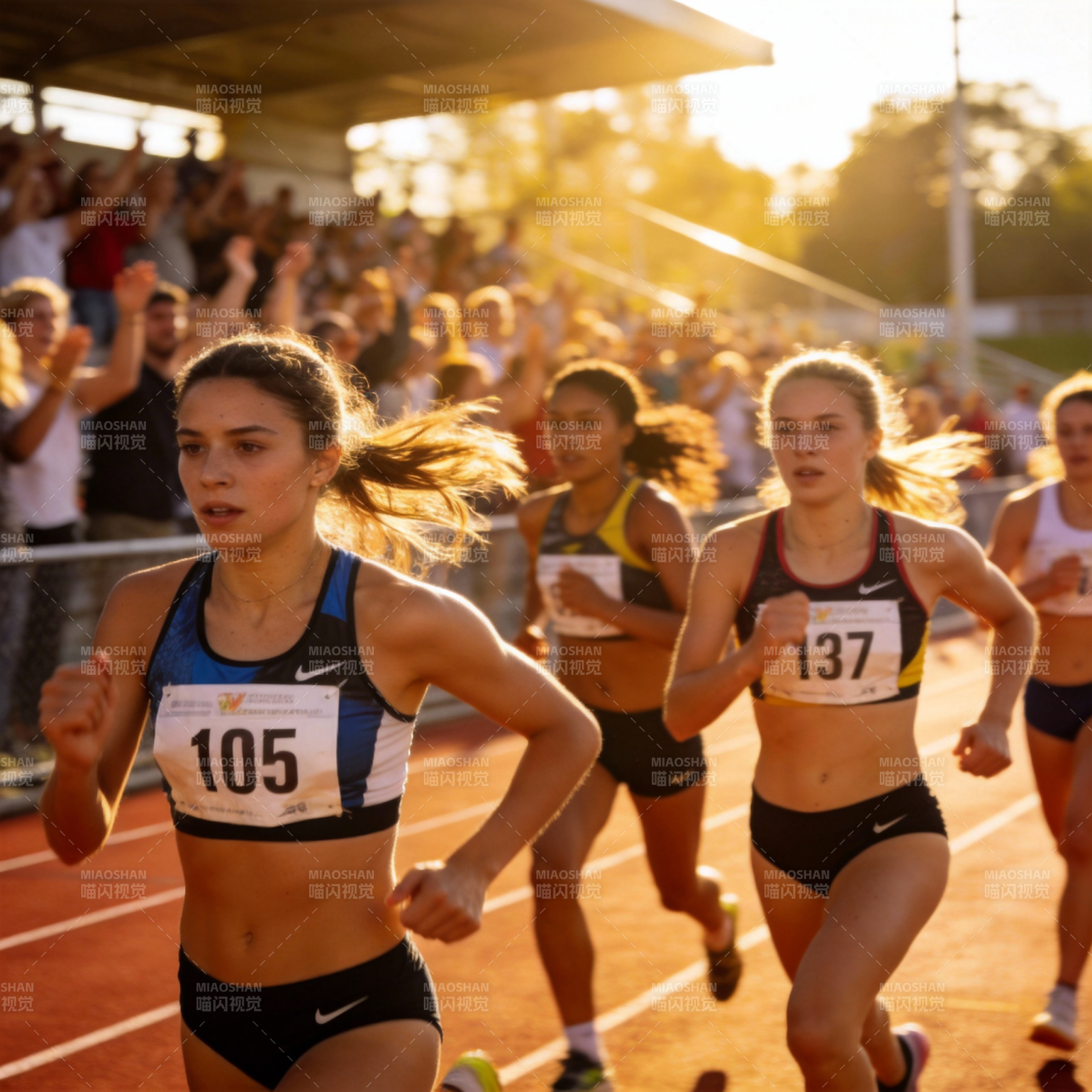 女子田径赛冲刺图片
