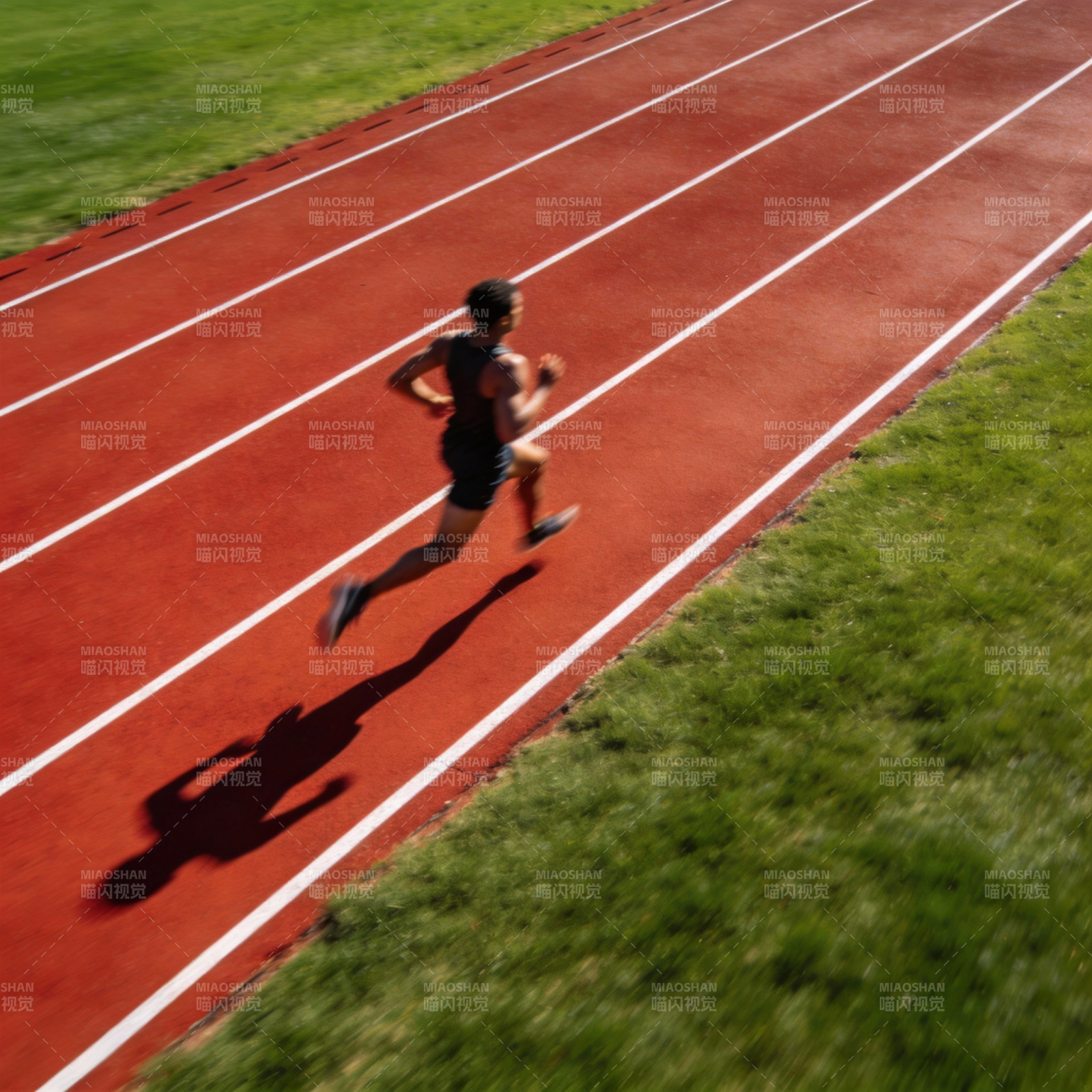 赛道上的奔跑者图片